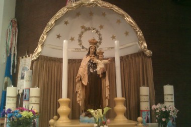 la satua della Madonna del Carmine